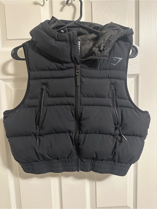 Gymshark Jackets & Blazers - Gymshark Black Quilted Hooded Puffer Vest
